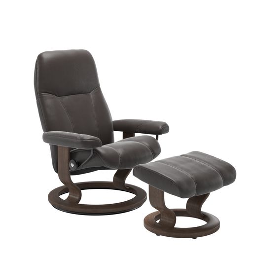 Stressless® Consul (M) Classic fåtölj med pall