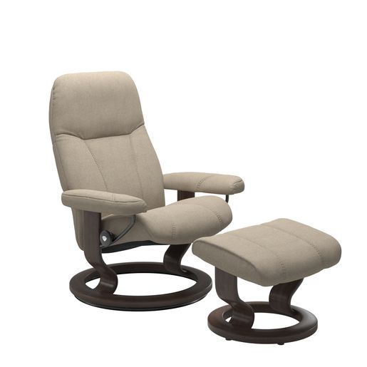 Stressless® Consul (M) Classic fåtölj med pall
