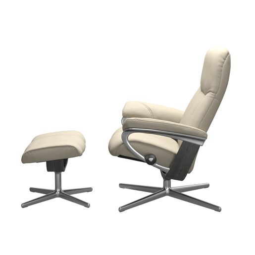 Stressless® Consul (L) Cross Sessel mit Hocker