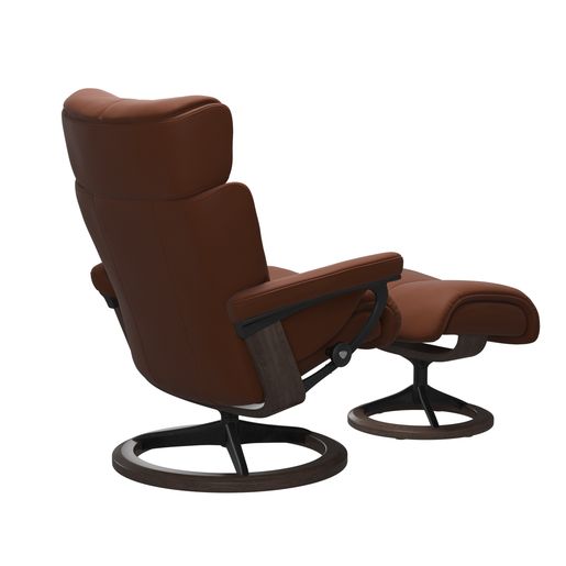 Stressless® Magic (M) Signature Base Recliner with Ottoman