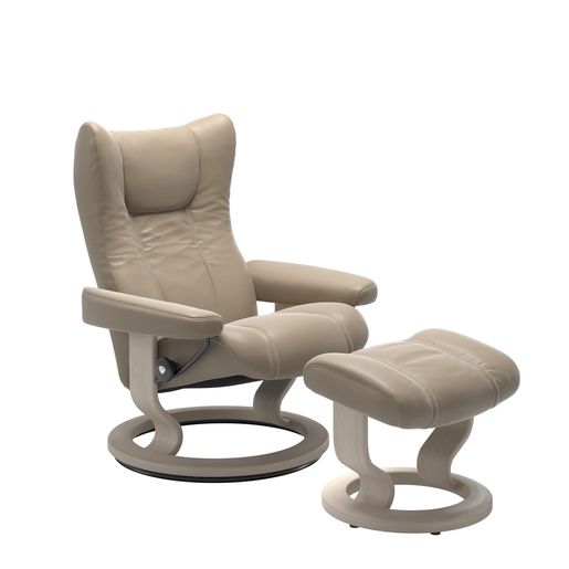 Stressless® Wing (M) Classic avec pouf