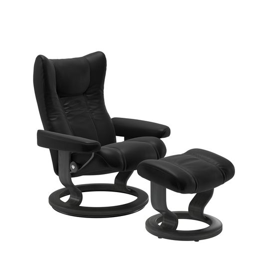 Stressless® Wing (M) Classic avec pouf