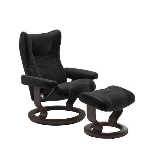 Stressless® Wing (M) Classic avec pouf