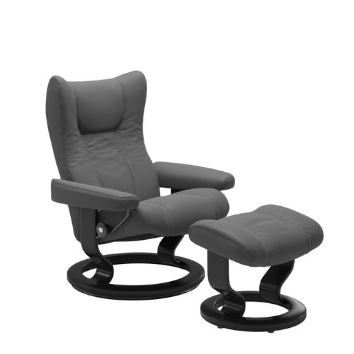 Stressless® Wing (M) Classic avec pouf
