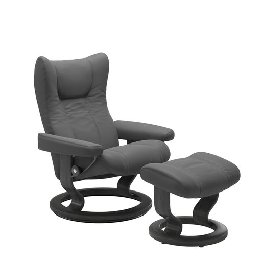 Stressless® Wing (M) Classic avec pouf