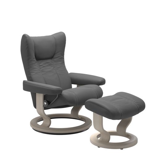 Stressless® Wing (M) Classic avec pouf