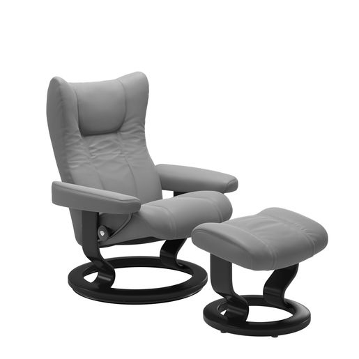 Stressless® Wing (M) Classic avec pouf
