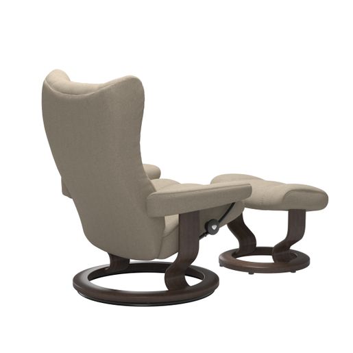 Stressless® Wing (M) Classic recliner with footstool