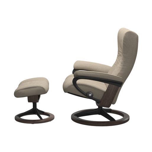 Stressless® Wing (M) Signature lenestol med krakk