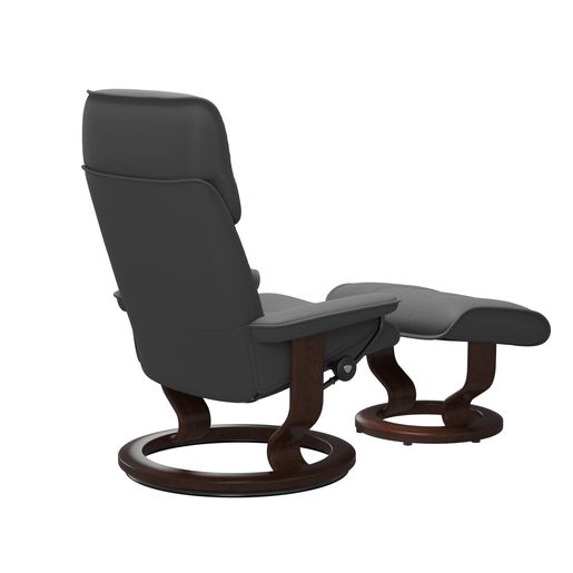 Stressless® Admiral (M) Classic Base Recliner with Ottoman