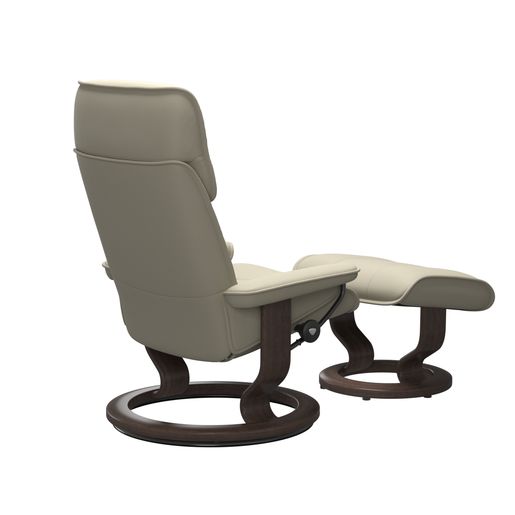 Stressless® Admiral (M) Classic Base Recliner with Ottoman