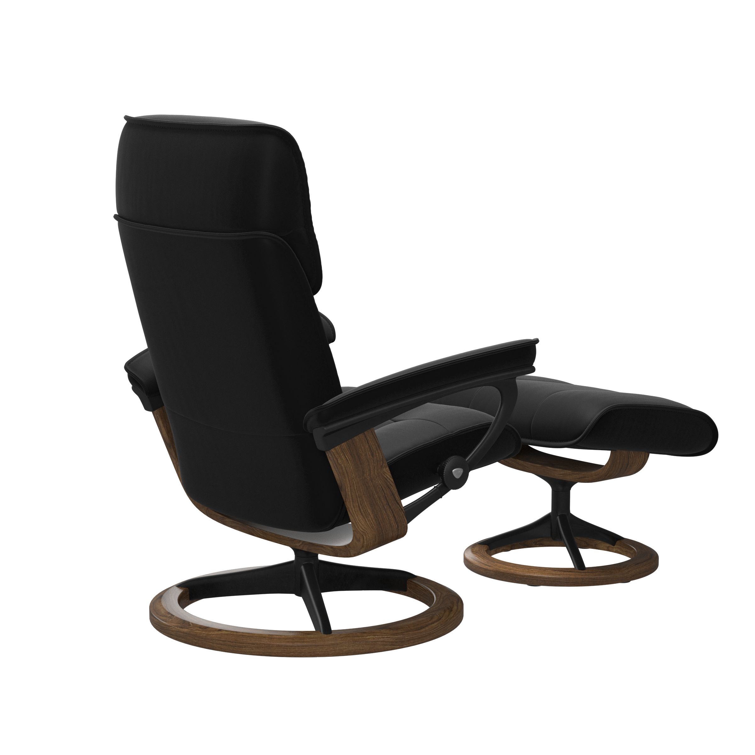 Stressless® Admiral (M) Signature Base Recliner with Ottoman
