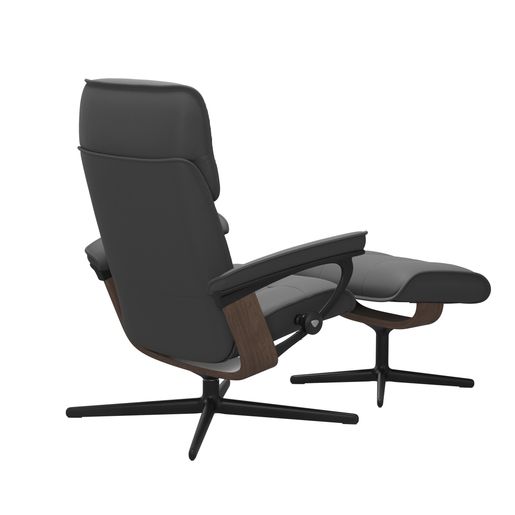 Stressless® Admiral (M) Cross Base Recliner with Ottoman