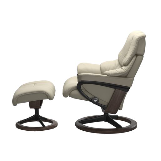 Stressless® Reno (M) Signature fåtölj med pall