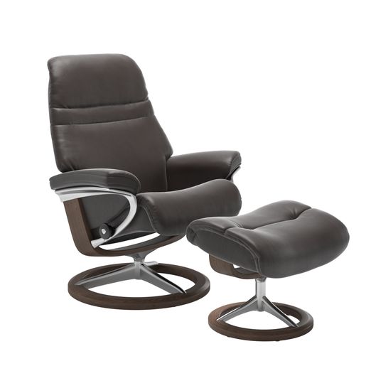 Stressless® Sunrise (M) Signature fåtölj med pall