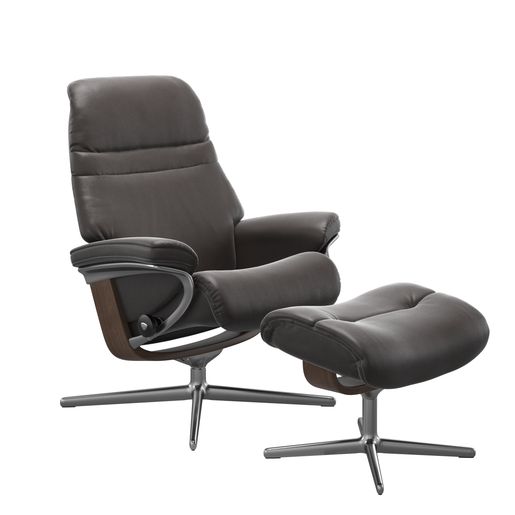 Stressless® Sunrise (M) Cross fåtölj med pall