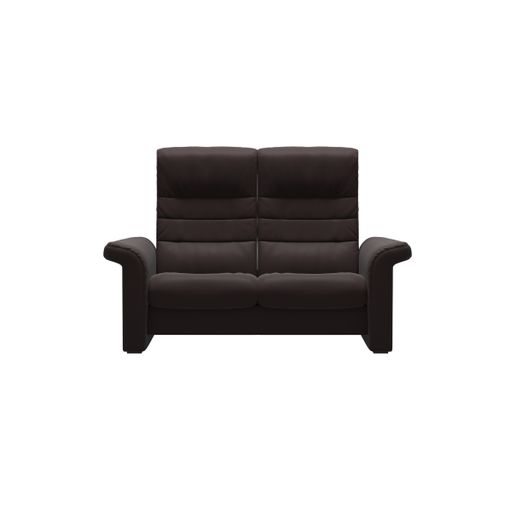 Stressless Sapphire 2-seater with high back in chocolate brown Paloma leather