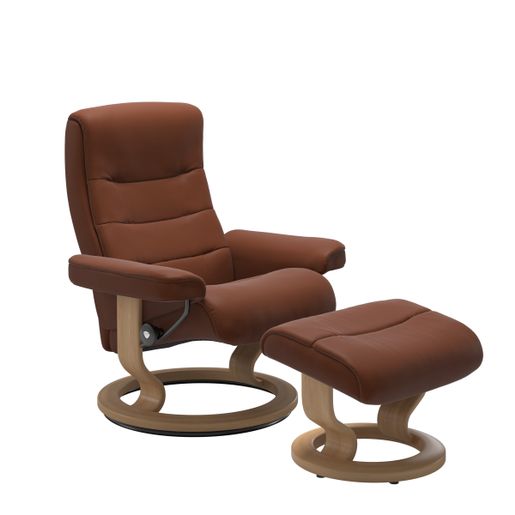 Stressless Nordic relaxzetel met voetenbank in Paloma-leder