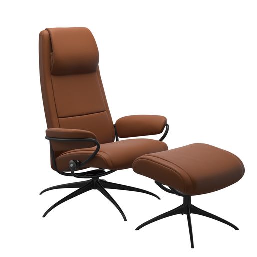 Stressless Paris met hoge rug en voetenbank op Star onderstel