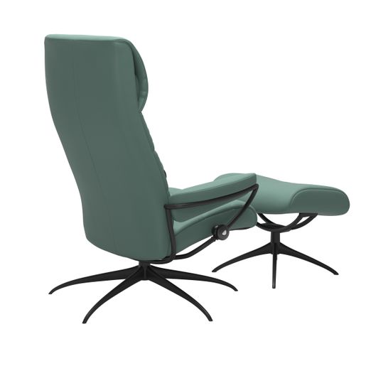 Stressless® London chair high back with standard base, with footstool