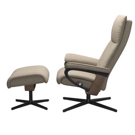 Stressless® Aura (S) Cross lenestol med krakk