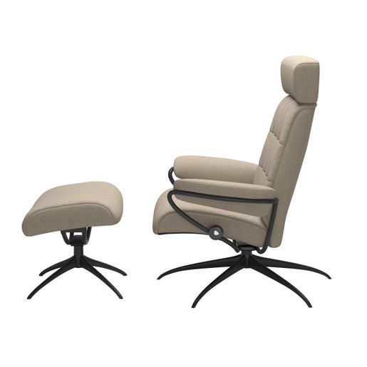 Stressless® London Star con reposacabeza ajustable con reposapiés