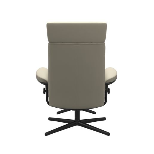 Stressless® London Cross Sessel mit Hocker verstellbare Kopfstütze
