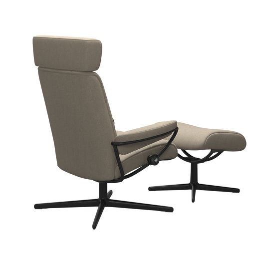 Stressless® London Cross con reposacabeza ajustable con reposapiés