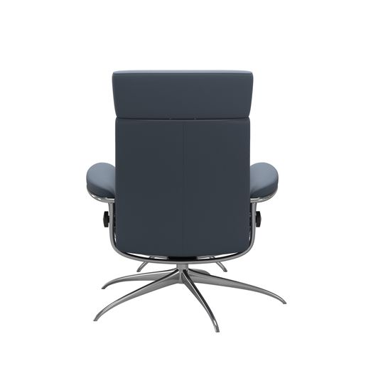 Stressless® Tokyo Star Base Recliner with Adjustable Headrest and Ottoman