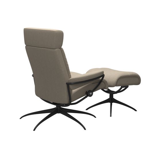 Stressless® Tokyo Star Sessel mit Hocker verstellbare Kopfstütze