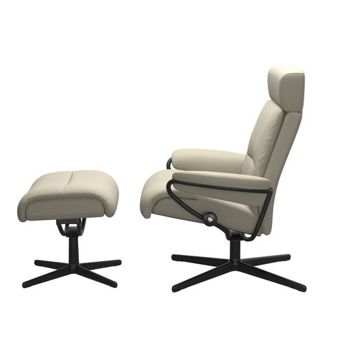 Stressless® Tokyo Cross basso con poggiatesta e poggiapiedi
