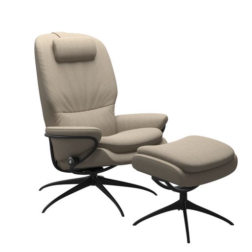 Stressless® Tokyo スター ローバックヘッドレスト付 オットマン