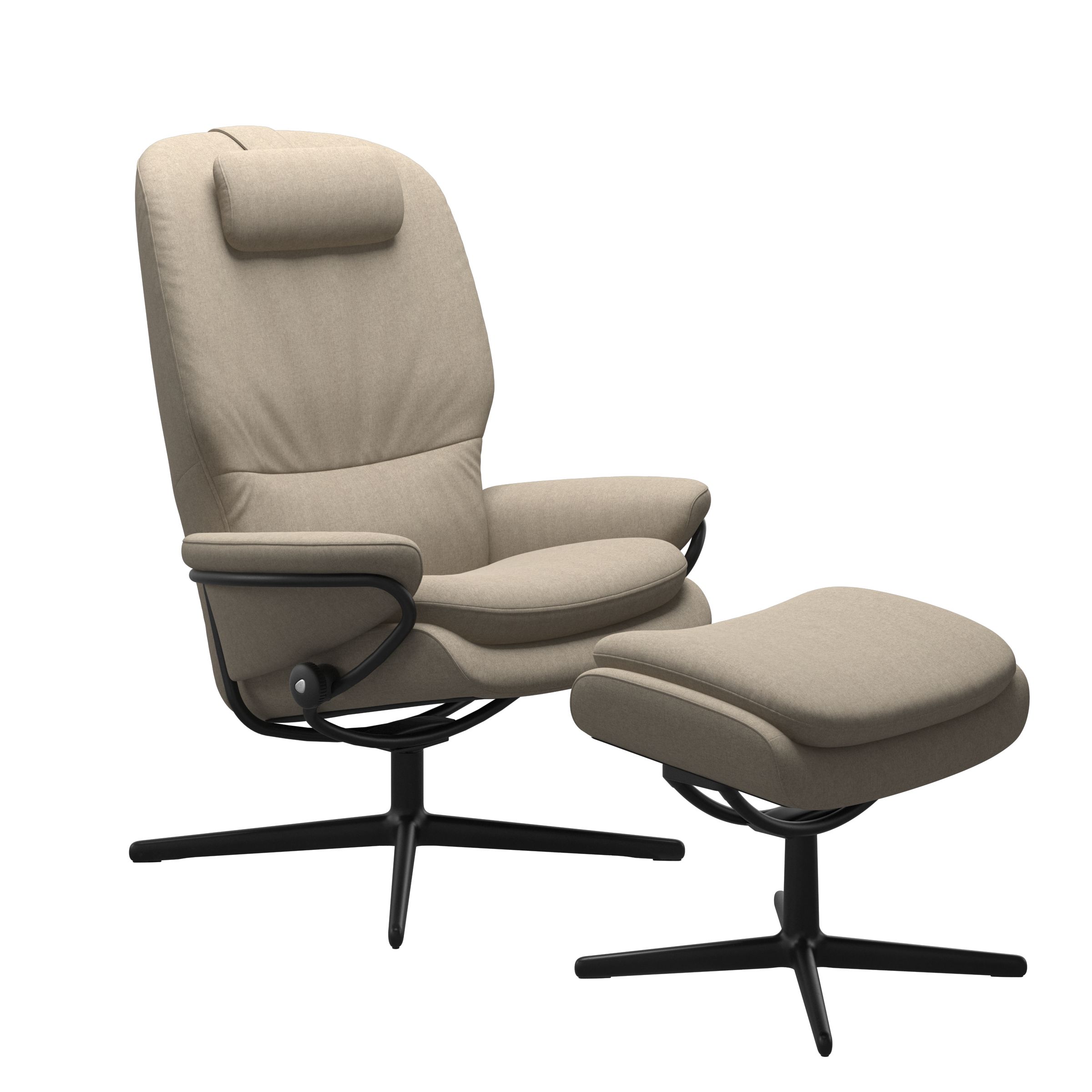 Stressless® Rome クロス ハイバック オットマン付 | rome-high