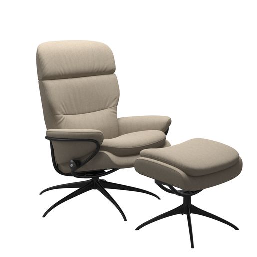 Stressless® Rome Star Sessel mit Hocker verstellbare Kopfstütze