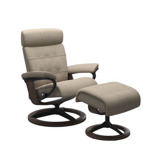 Stressless® Erik (L) Signature lenestol med krakk