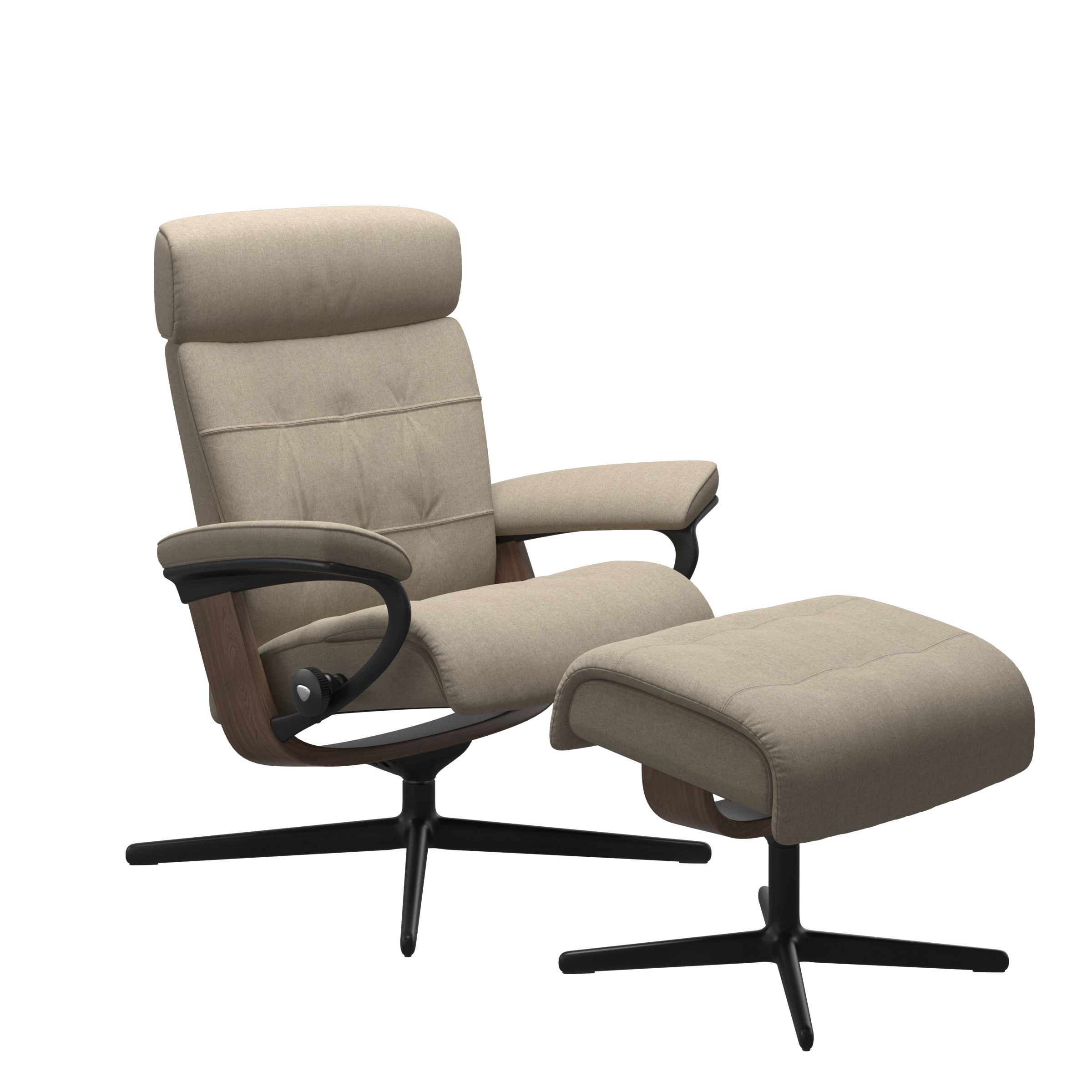 Stressless® Erik (L) Cross recliner with footstool