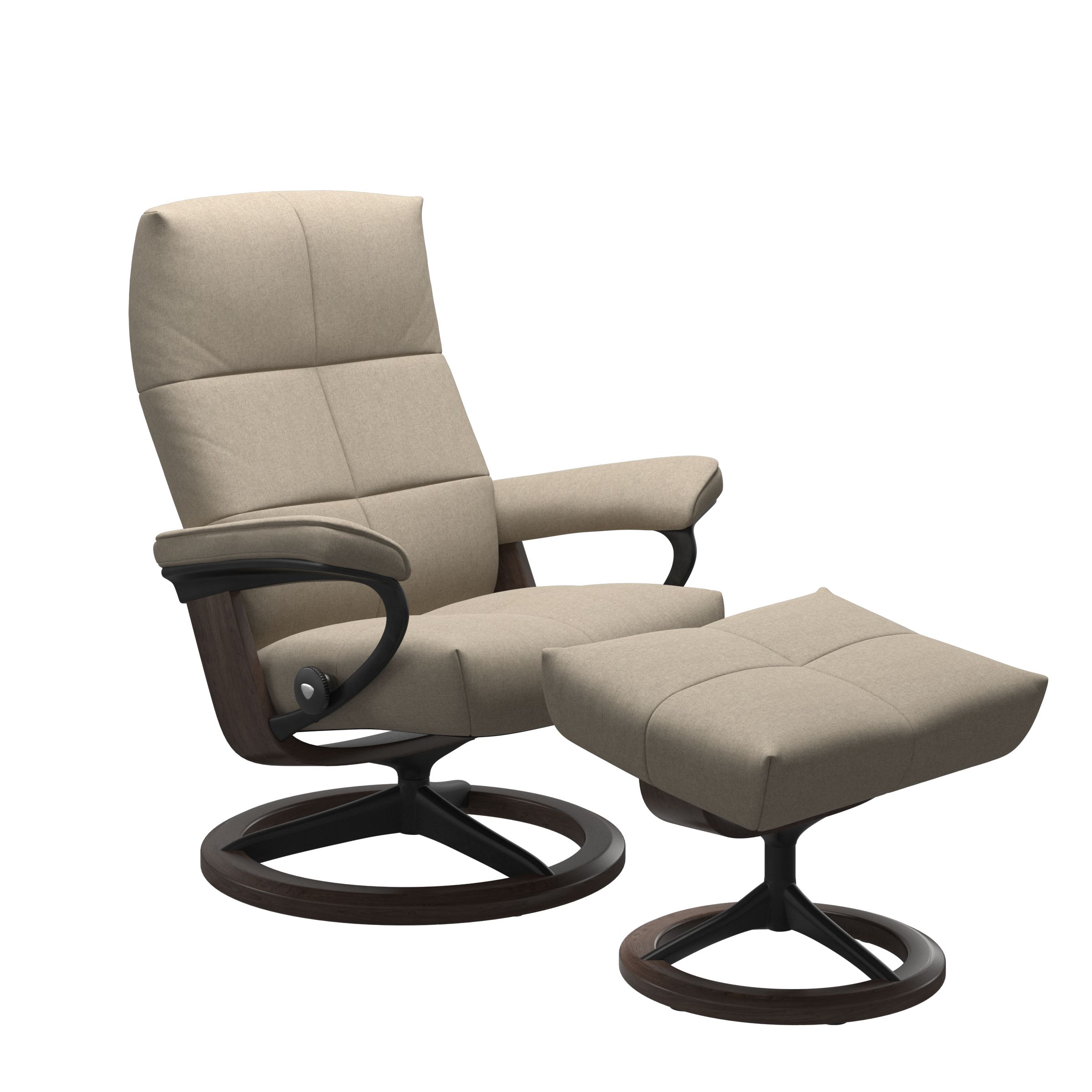 Stressless ベージュ リクライニング オットマン￼ Stressless® Consul (L) クロス オットマン付