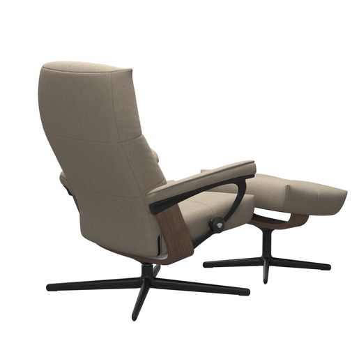 Stressless® David (M) Cross recliner with footstool