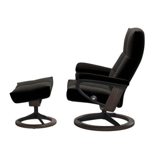Stressless® David (L) Signature lenestol med krakk
