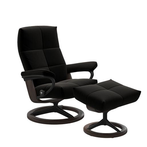Stressless® David (L) Signature lenestol med krakk