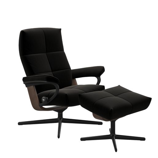 Stressless® David (L) Cross lenestol med krakk