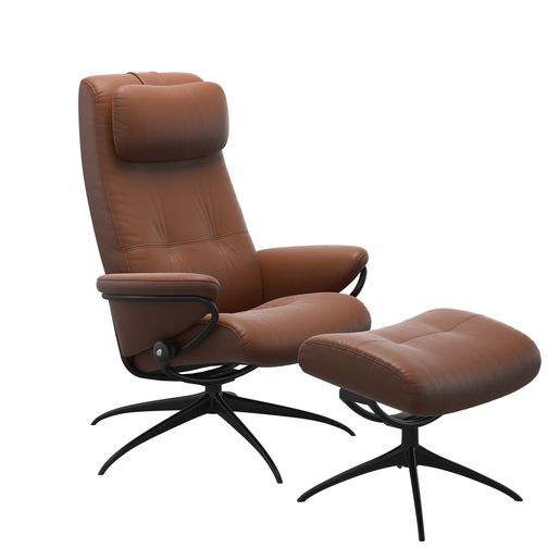 Stressless Berlin met hoge rug in Paloma New Cognac leder