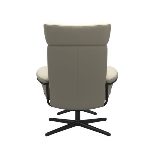 Stressless® Berlin Cross Sessel mit Hocker verstellbare Kopfstütze