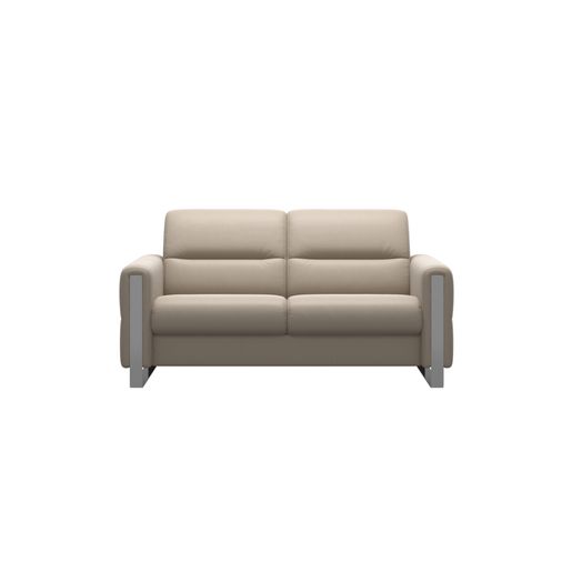 Stressless Fiona 2-seater with chrome metal armrests