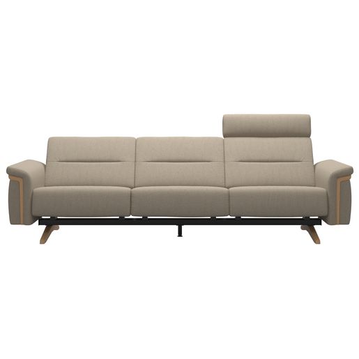 Stressless® Stella mit Holz 3-Sitzer (M) mit 1 Kofstütze
