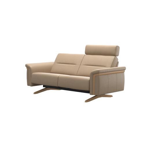 Stressless® Stella mit Holz 2-Sitzer (M) mit 1 Kopfstütze