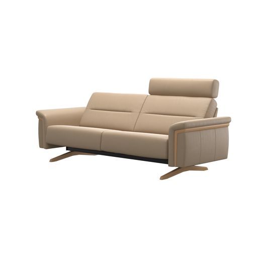 Stressless® Stella mit Holz 2-Sitzer (L) mit 1 Kopfstütze