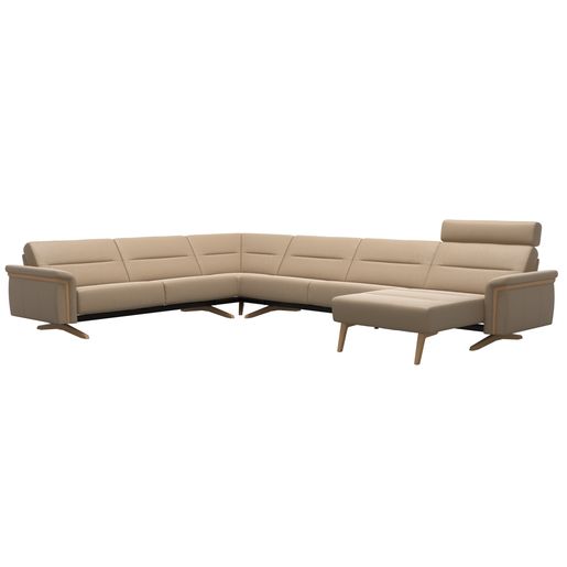 Stressless® Stella mit Holz Ecke 2-2-Sitzer (L) mit Longseat (L) rechts