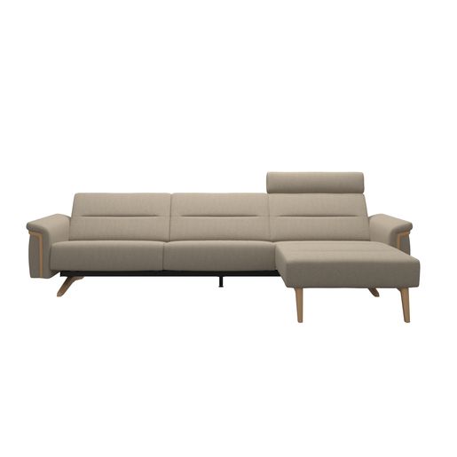 Stressless® Stella Wood 2,5 with Long Seat (L) right with 1 headrest