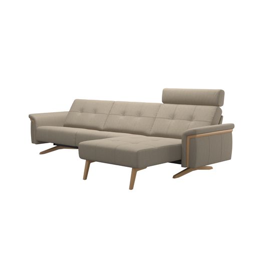 Stressless® Ella Wood 2,5 with Long Seat (L) right with 1 headrest